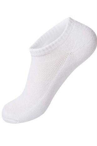 12 Çift Beyaz Erkek Patik Çorap - Spor Ayakkabı Kısa Soket Çorabı