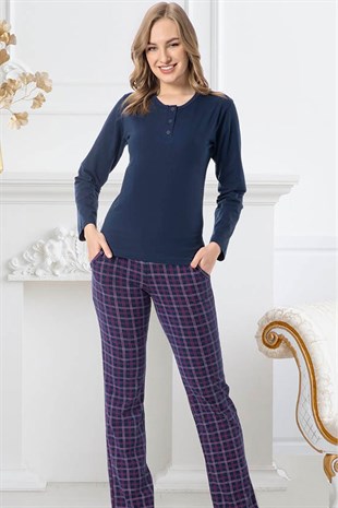 Akare Kadın Pamuklu ve Likralı Pijama Takımı